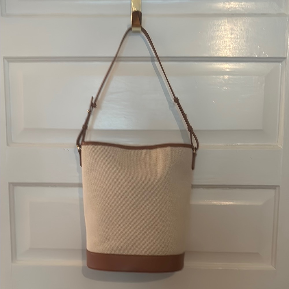 Elegant Cream and Brown Women's Bag